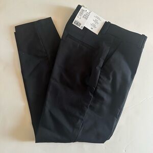 NWT H&M Womens Black Ankle-Length Slacks Size US 6 Elastic Waist Regular Fit